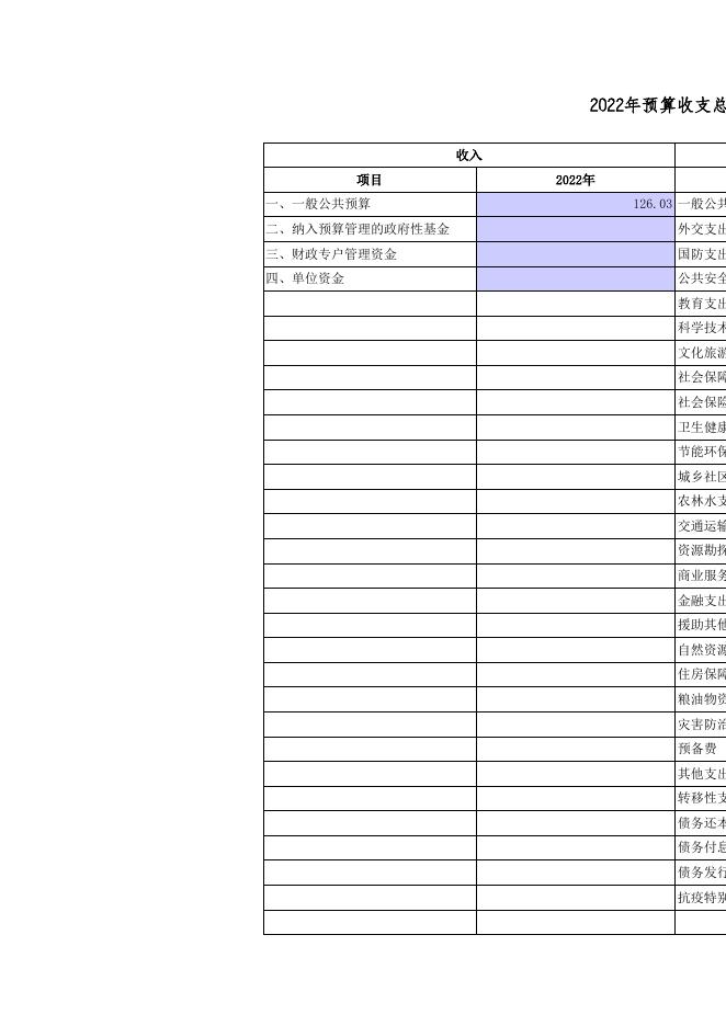 2022年项目推进部门预算公开表.xls