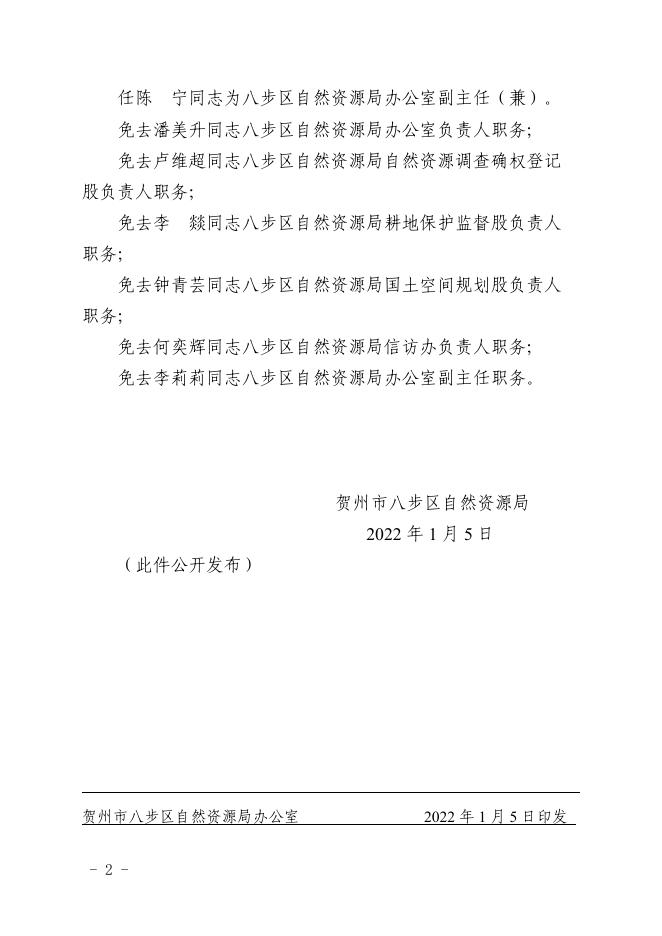 贺八自然资干〔2022〕1号 关于李莉莉等同志的任免职的通知.pdf