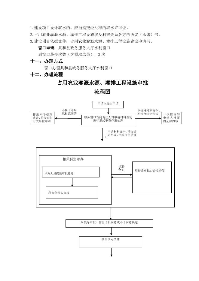 占用农业灌溉水源、灌排工程设施审批办事指南.docx