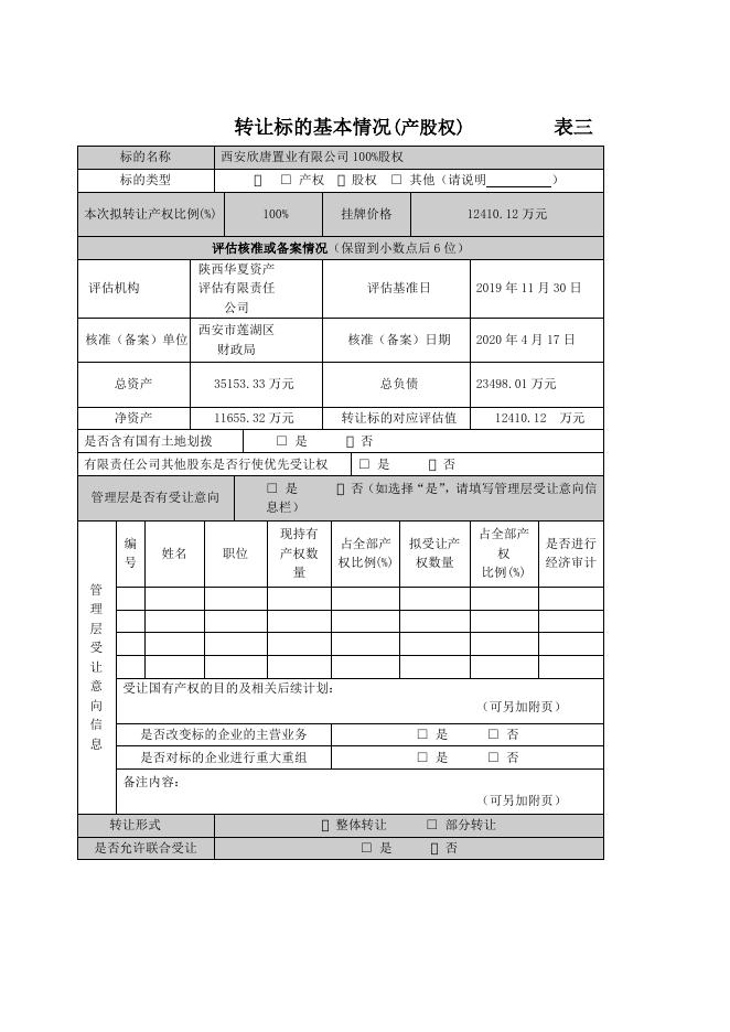 西安欣唐置业项目详细信息.doc