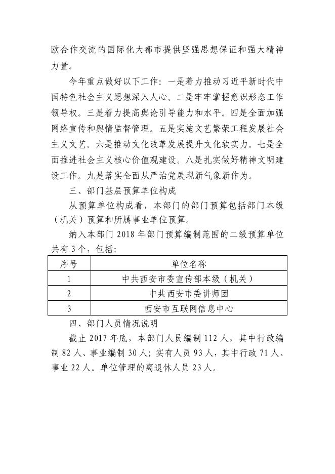 中共西安市委宣传部2018部门综合预算说明.pdf