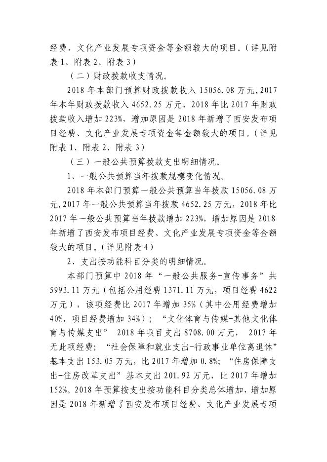 中共西安市委宣传部2018部门综合预算说明.pdf