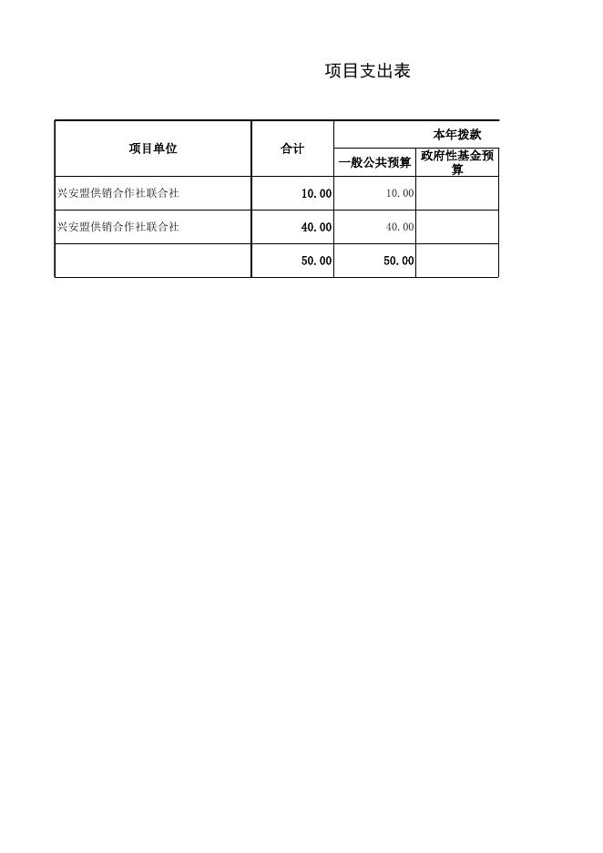 项目支出表.xlsx