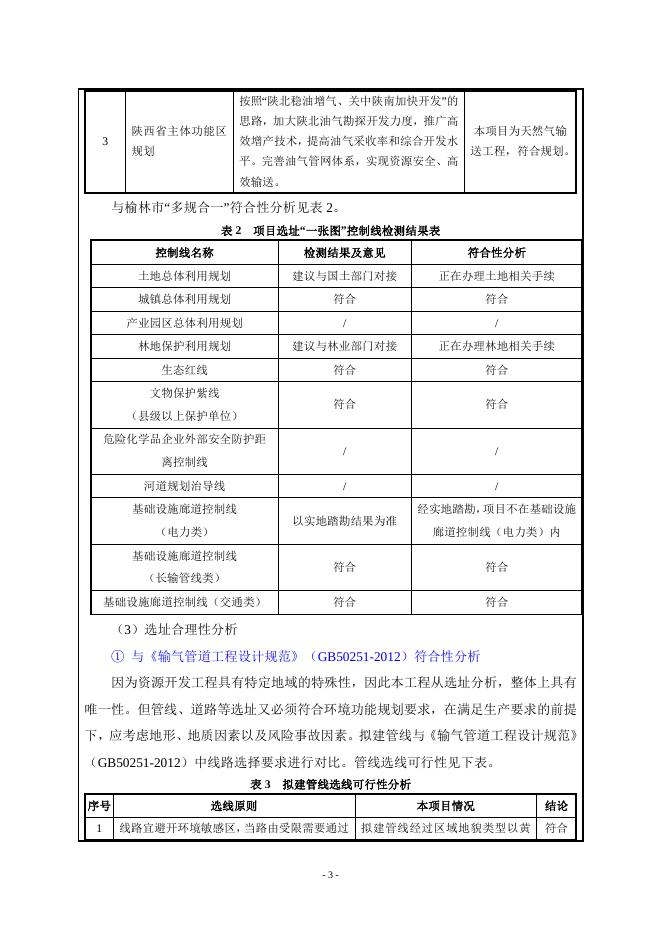 中国石油天然气股份有限公司长庆油田分公司第一采气厂东二干线（横山段）建设工程报告表.doc