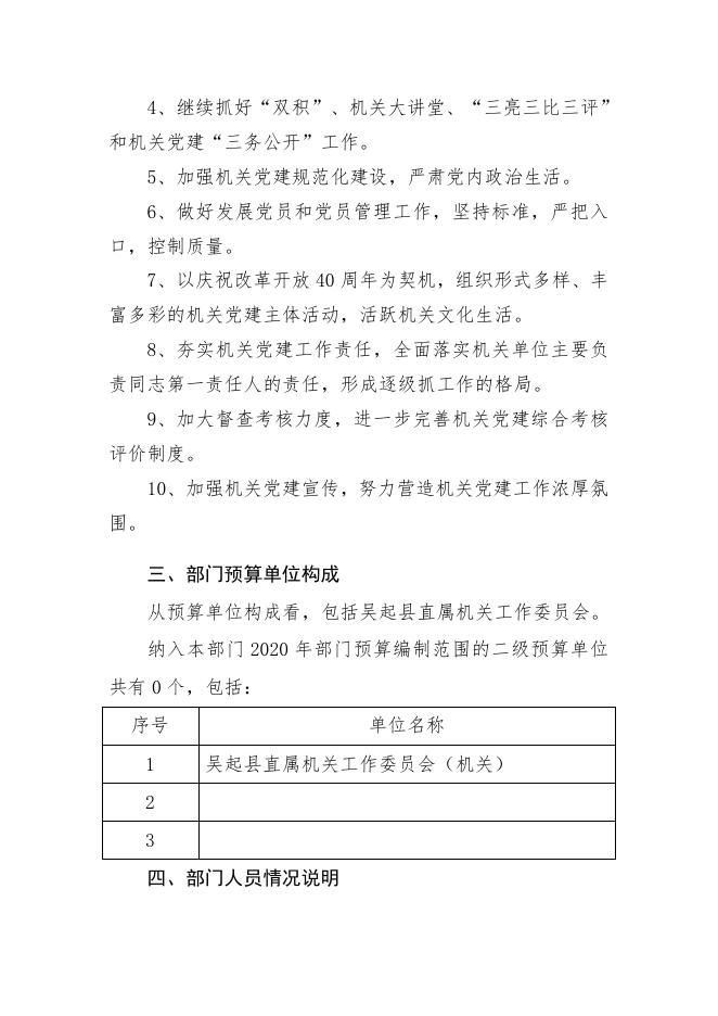 中共吴起县直属机关工作委员会2020年部门综合预算公开说明.pdf