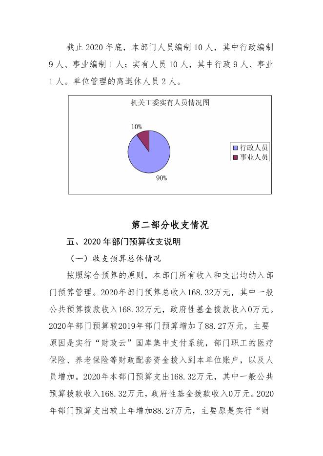中共吴起县直属机关工作委员会2020年部门综合预算公开说明.pdf