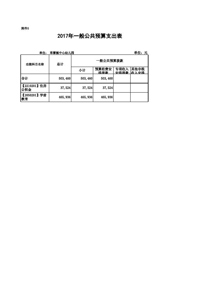 遂溪县草潭镇中心幼儿园2017年预算.xls