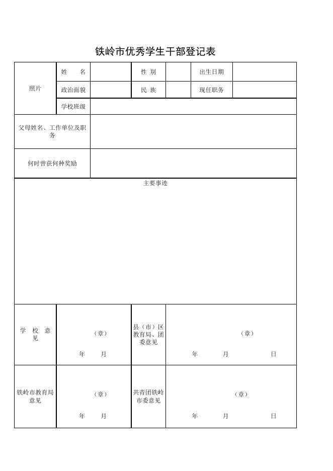 清河区申报市级优秀学生干部受表彰名册.xls