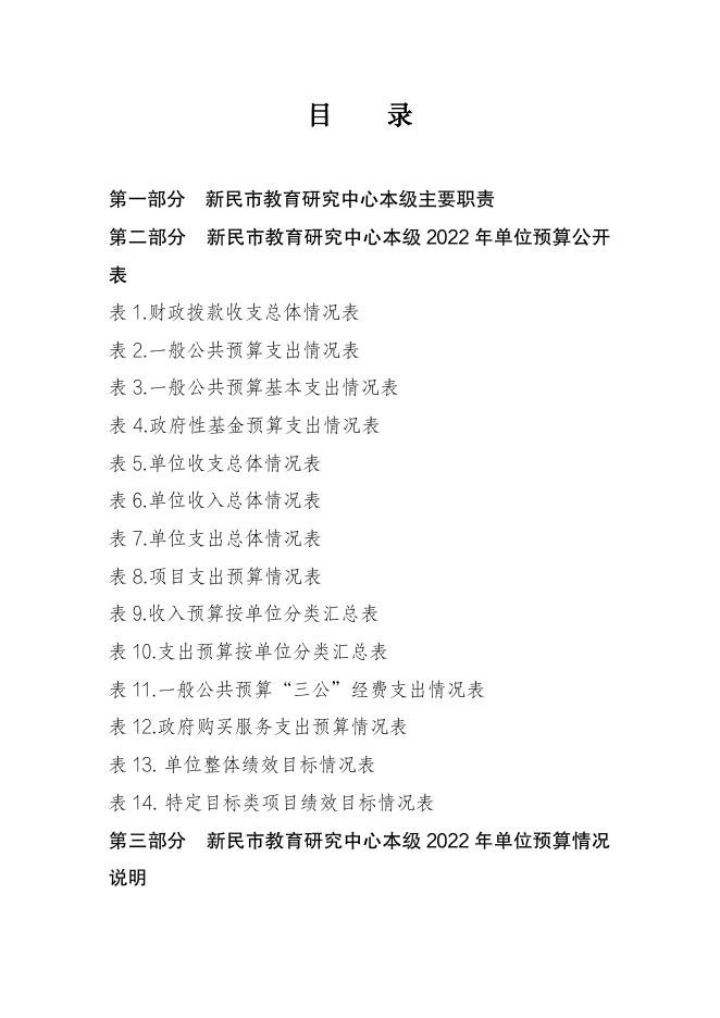 新民市教育研究中心2022年单位预算.pdf