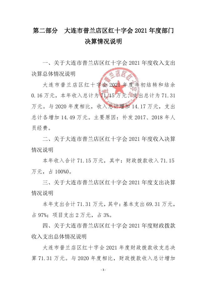大连市普兰店区红十字会2021年度部门决算.pdf