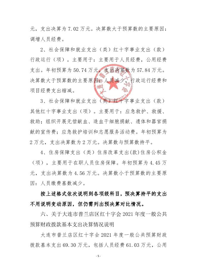 大连市普兰店区红十字会2021年度部门决算.pdf