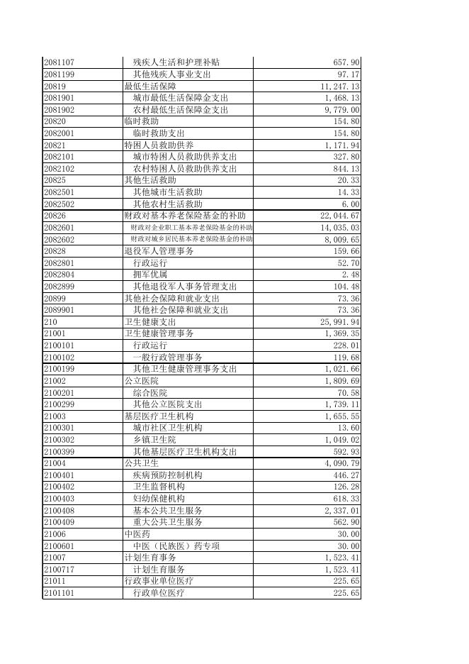 2020年县本级支出表.xls