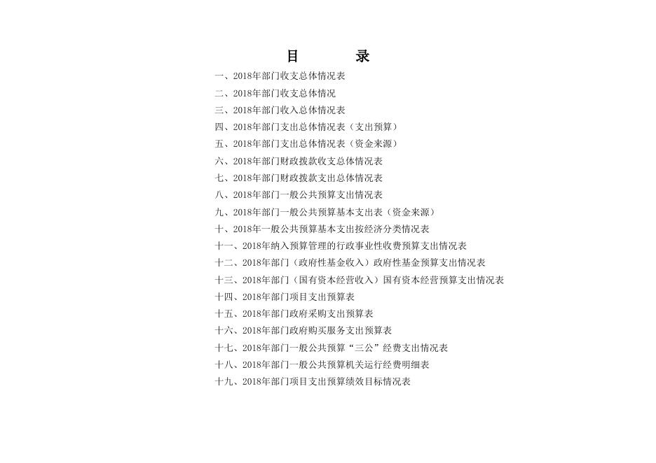 2018年部门预算和三公经费预算公开表模板.xls