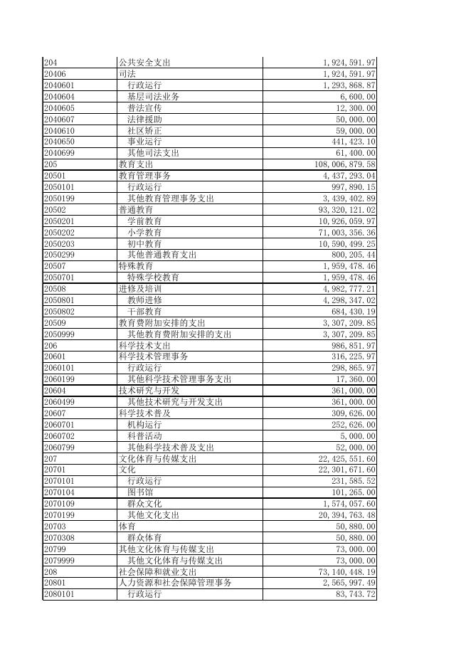 一般公共预算本级支出决算表.xls