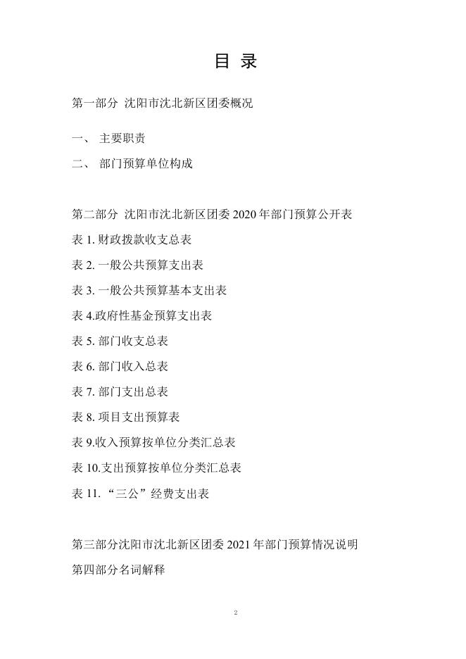 沈阳市沈北新区团委2021年部门预算（含“三公”经费预算）.pdf