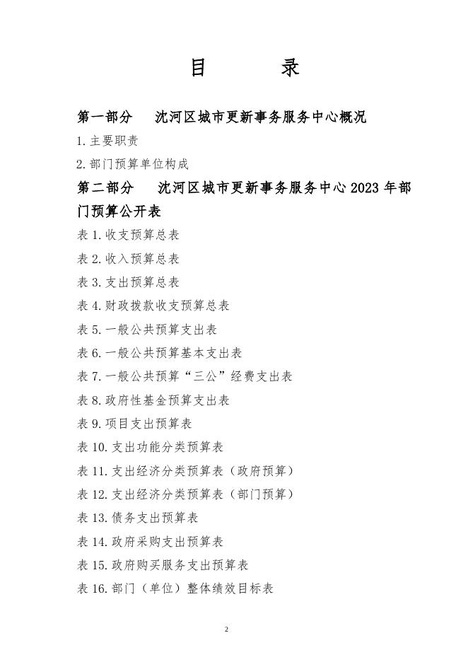 沈河区城市更新事务服务中心2023年部门预算公开文件.doc