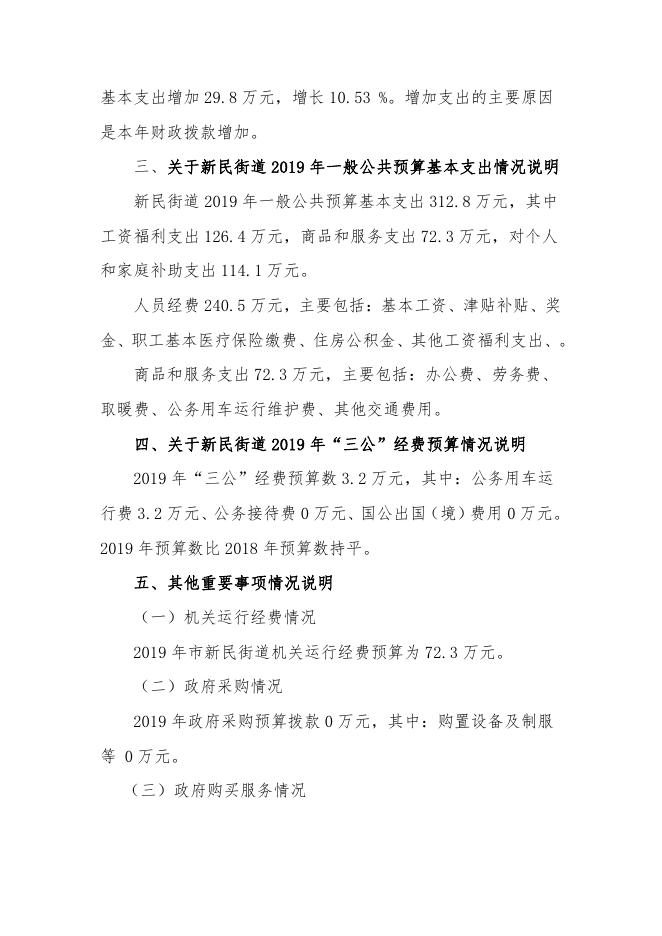 2019年望花区新民街道部门预算和三公经费预算公开报告.pdf