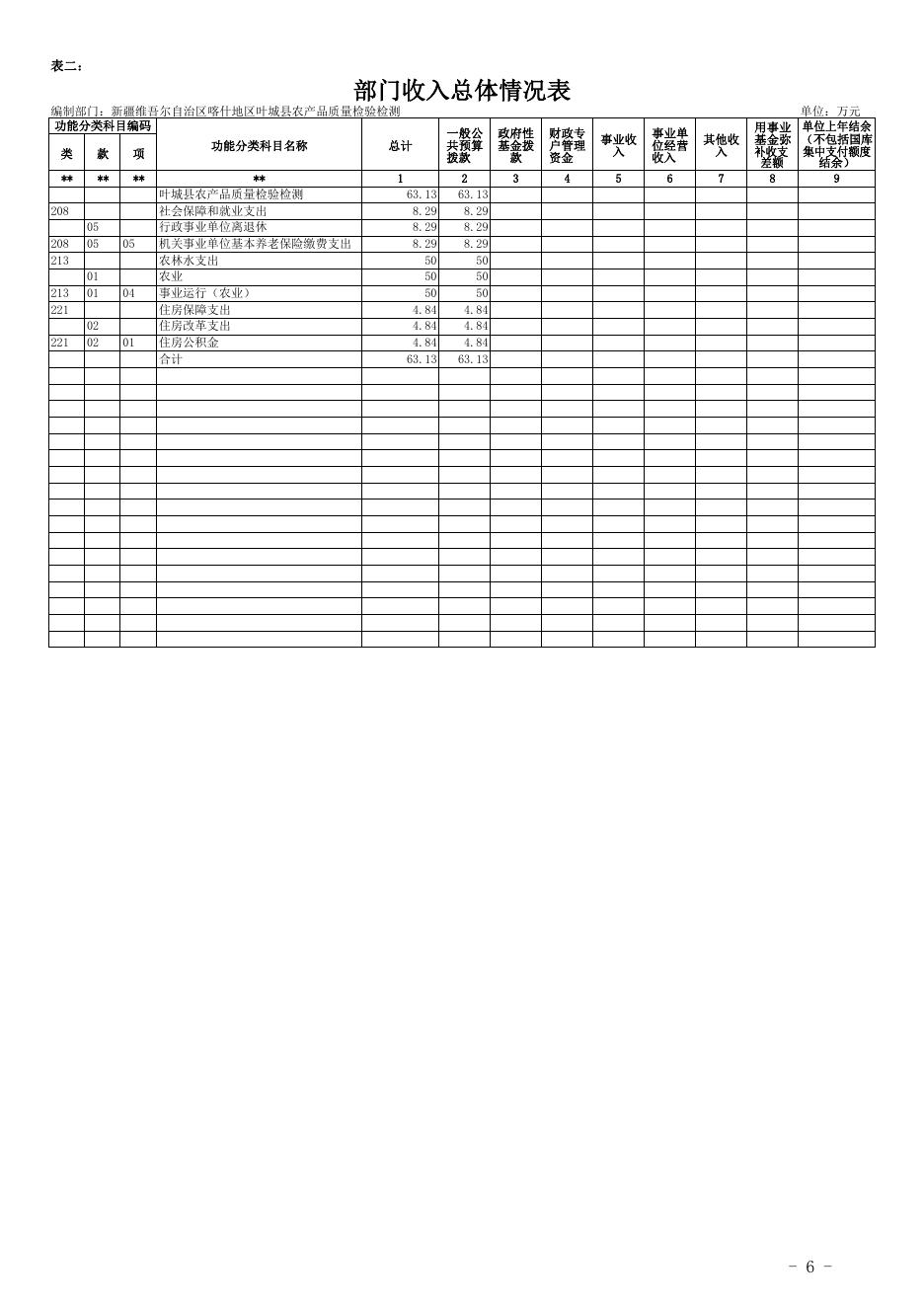新疆维吾尔自治区喀什地区叶城县农产品质量安全检验检测2019年预算报告.pdf
