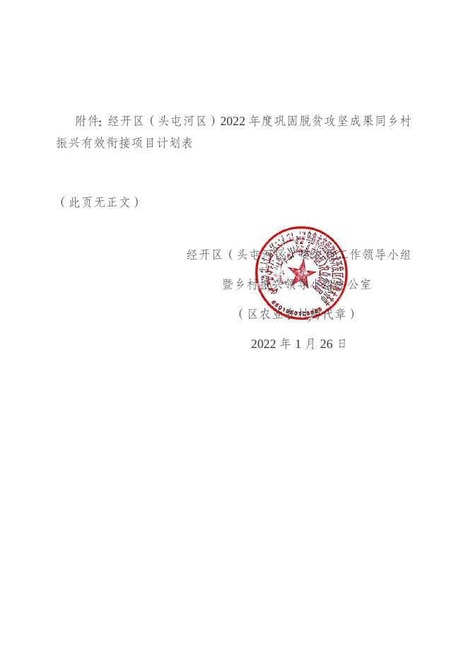 关于对2022年第一批衔接项目计划的批复（2022.3.3）.docx