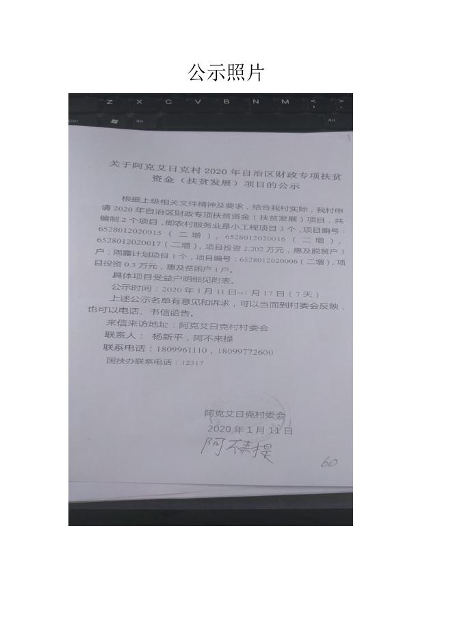 阿瓦提乡阿克艾日克村2020年自治区财政专项扶贫资金（扶贫发展）农村服务业十小工程项目情况公告公示.pdf