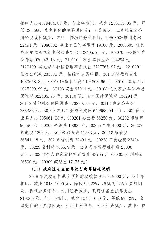 2018年度新疆巴音郭楞蒙古自治州库尔勒市房屋征收与补偿管理办公室部门决算公开.pdf