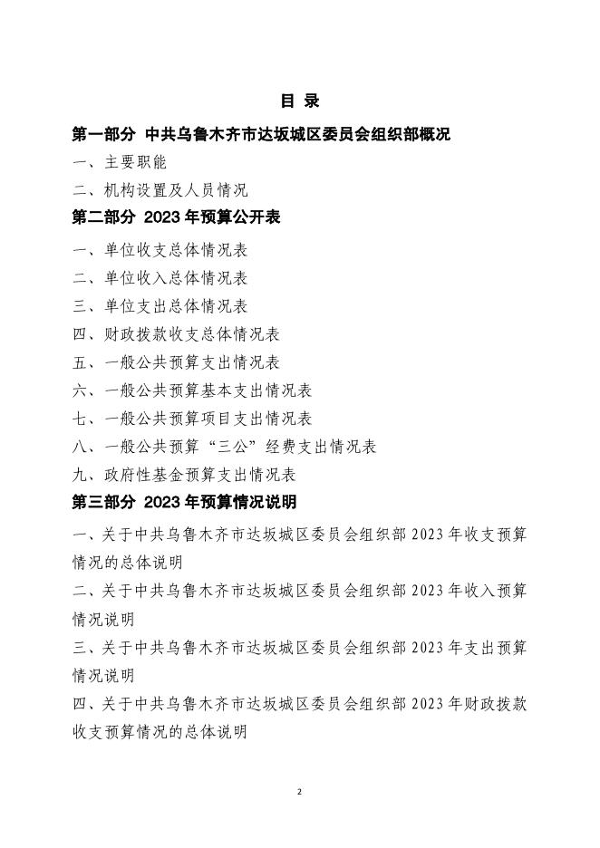 中共乌鲁木齐市达坂城区委员会组织部2023年单位预算公开.pdf