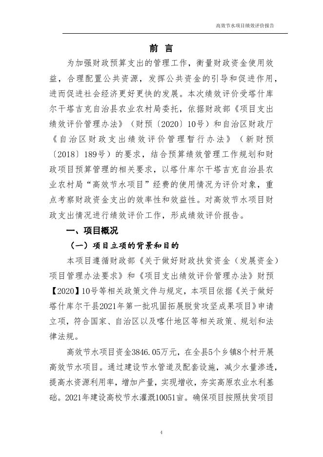 高效节水项目绩效评价报告.docx