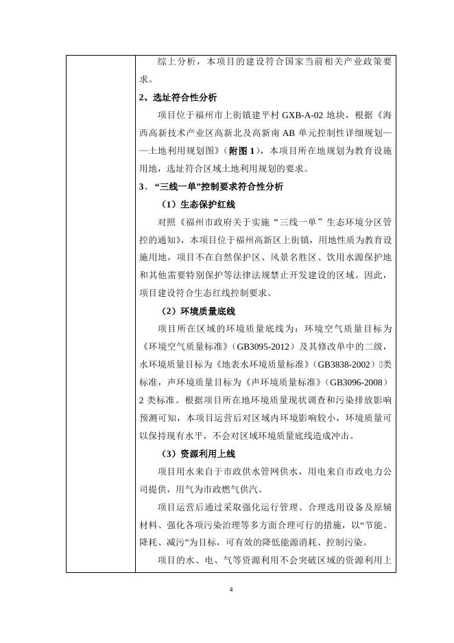 附件3：福州高新区建平初级中学新校区环评报告表（公示本）.docx