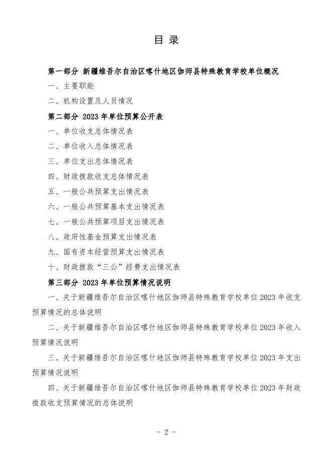 2023年度新疆维吾尔自治区喀什地区伽师县特殊教育学校预算公开.pdf