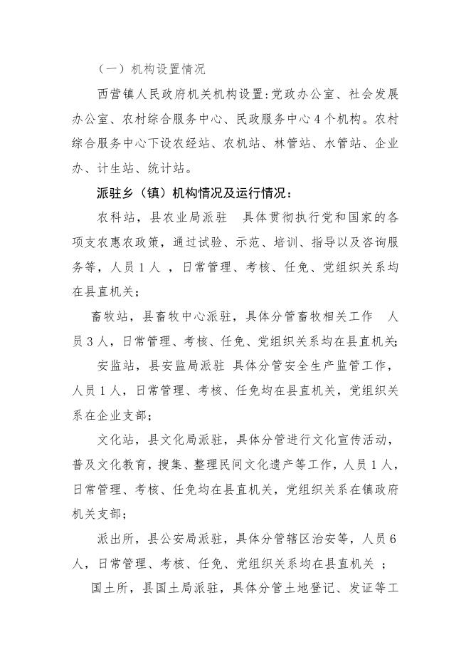 2019年度西营镇人民政府部门概况及决算说明.docx