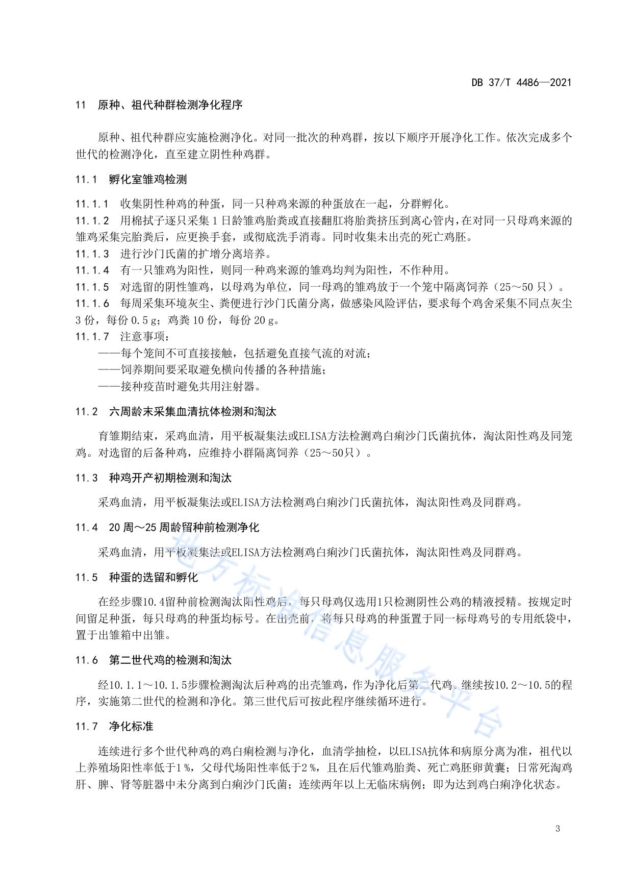 种鸡场鸡白痢防控技术规范