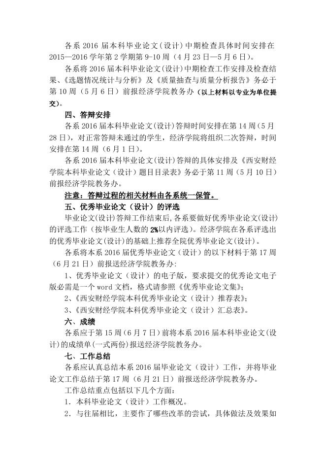 经济学院2016届本科毕业论文(设计)工作安排.doc