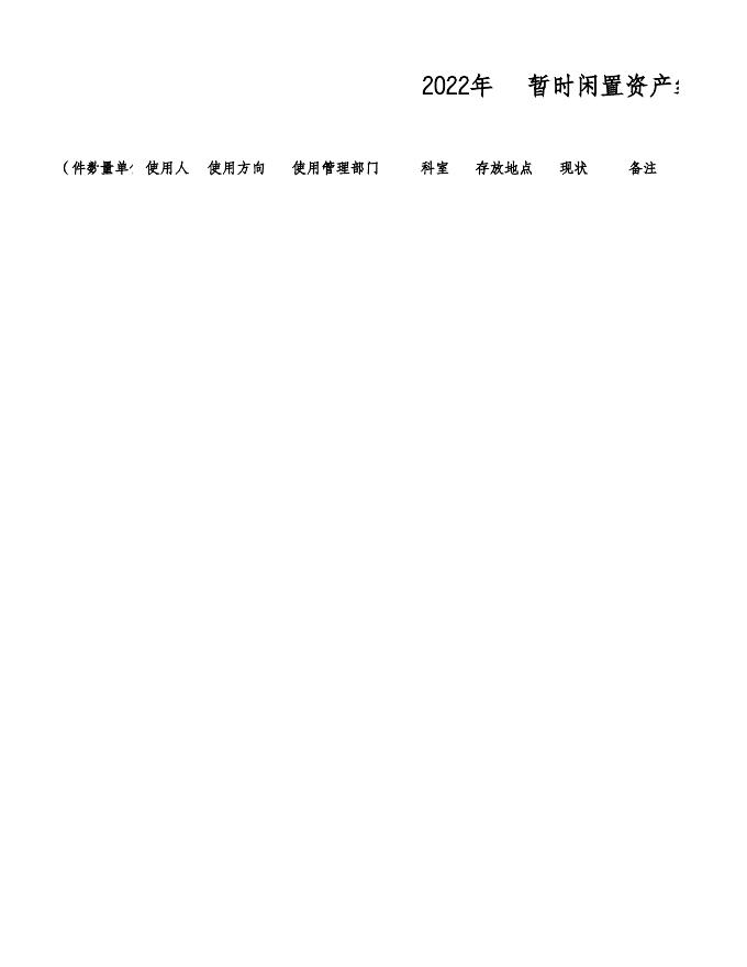 暂时闲置资产统计表.xlsx