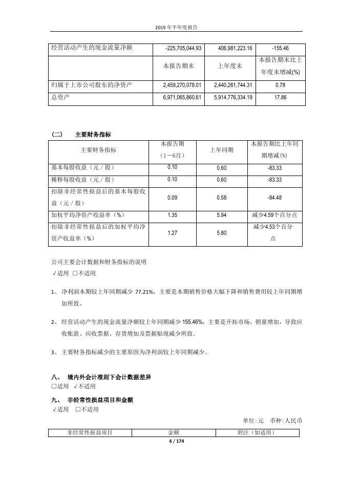 索通发展:2019年半年度报告.PDF