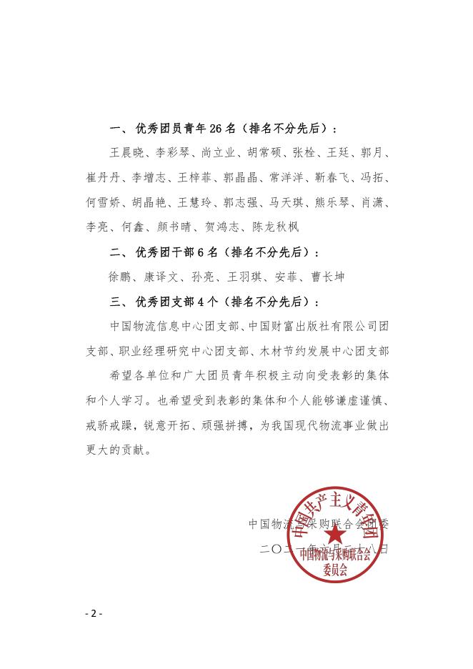 关于表彰2021年中国物流与采购联合会优秀共青团员、优秀团干部和优秀团支部的决定.pdf