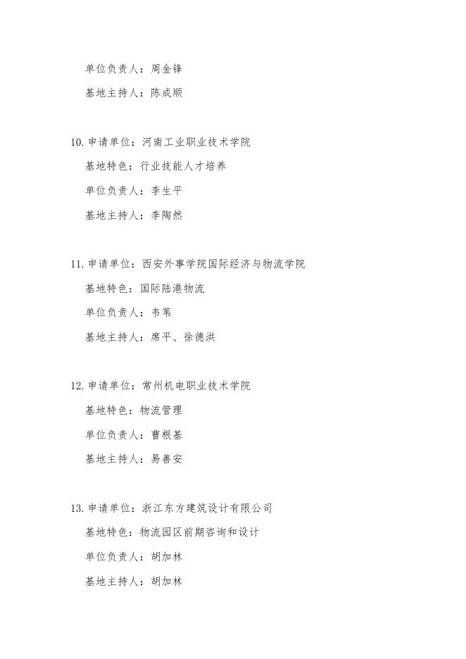 第六批中国物流学会产学研基地建议名单.docx