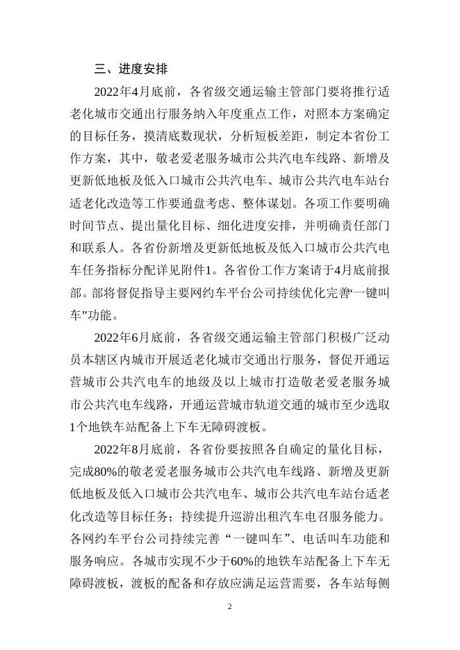 2022年推行适老化交通出行服务等5件更贴近民生实事工作方案.doc