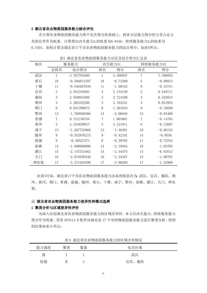 农业物流园服务能力的区域差异性与模式选择.doc