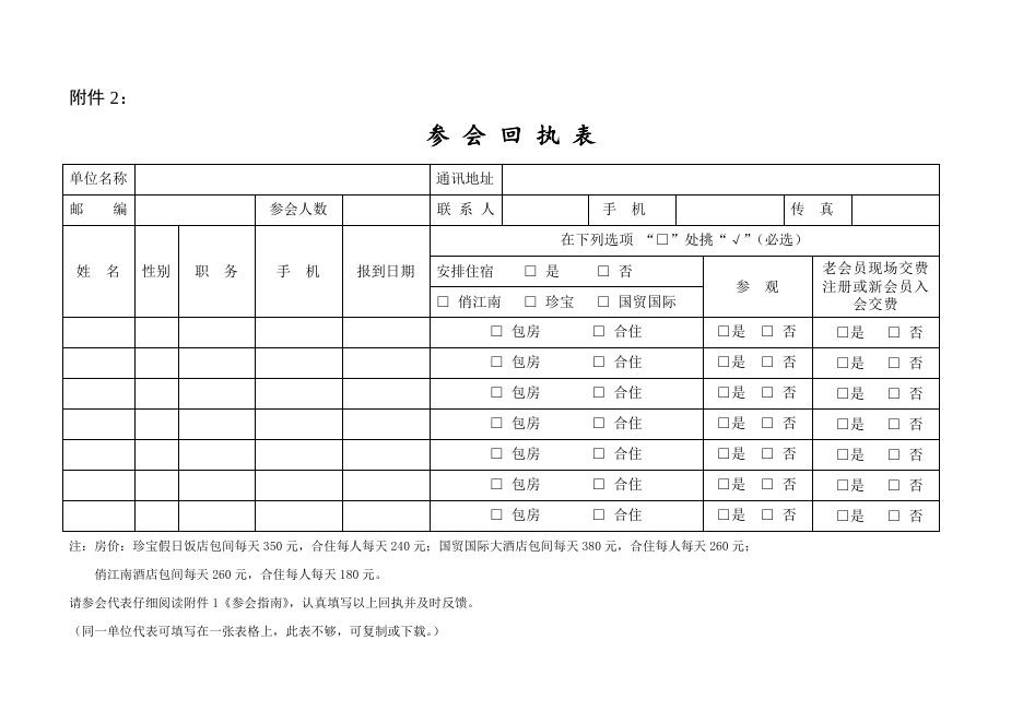参会指南、参会回执表.doc