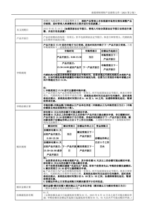 南银理财珠联璧合财富牛(最低持有91天)公募人民币理财产品销售文件 (4).docx