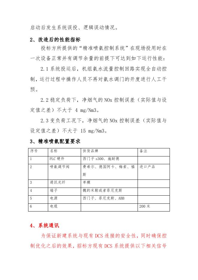 精准喷氨技术要求.doc