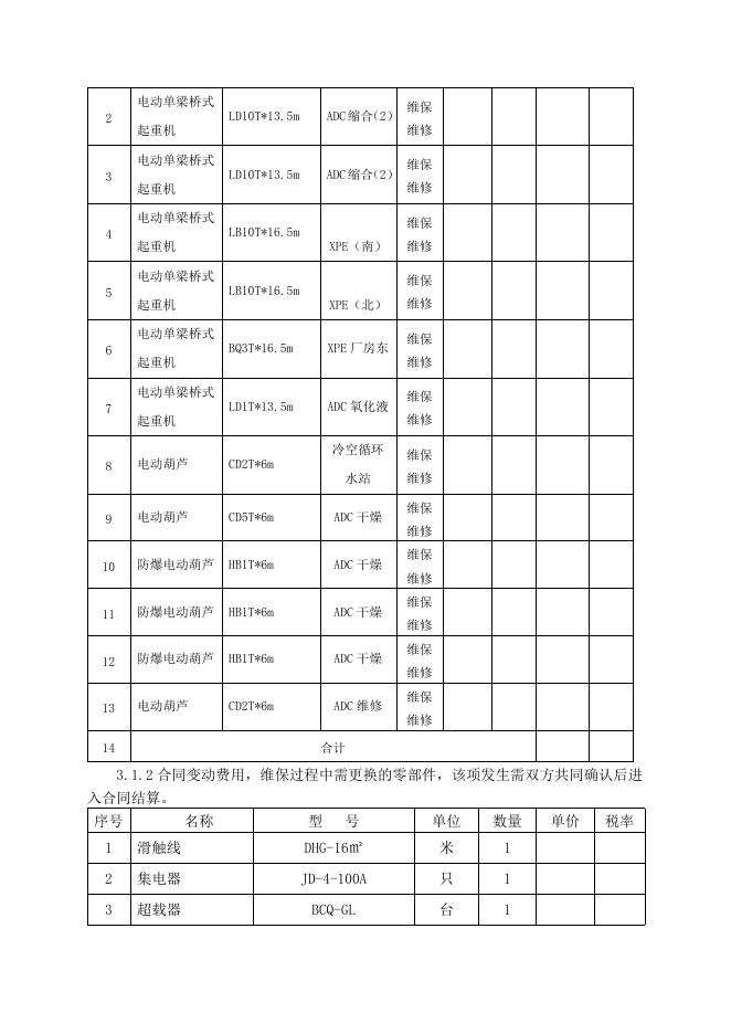 ADC事业部起重机年度维保招标文件8.13.doc
