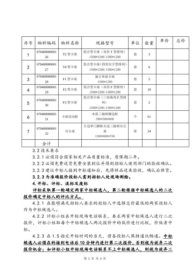 202112急购卡座和办公桌一批招标文件.doc