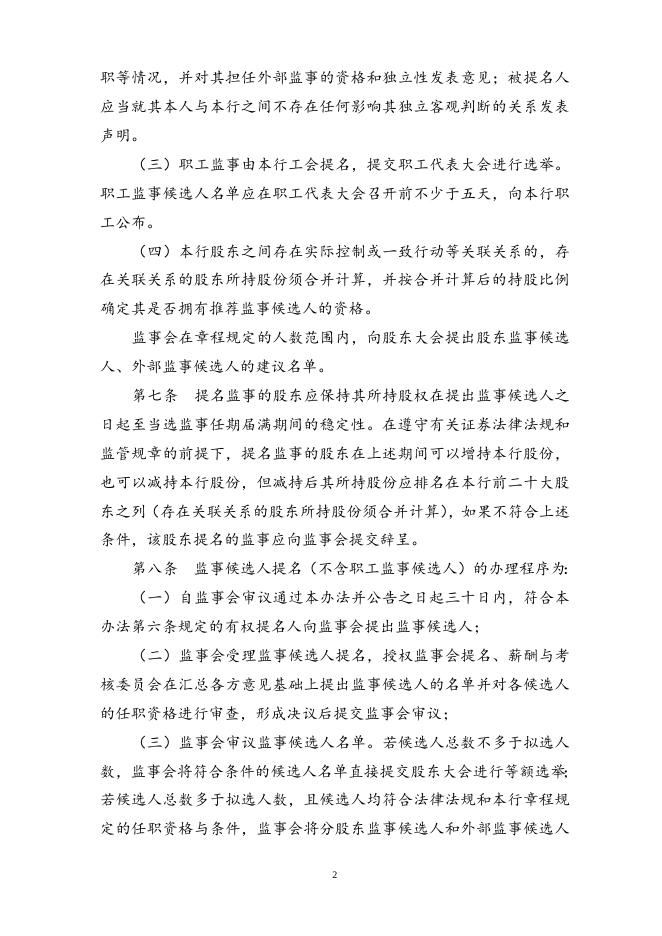 兴业银行股份有限公司监事提名和选举办法.doc
