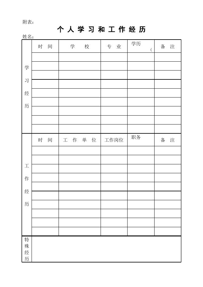 《应聘申请表》.xls