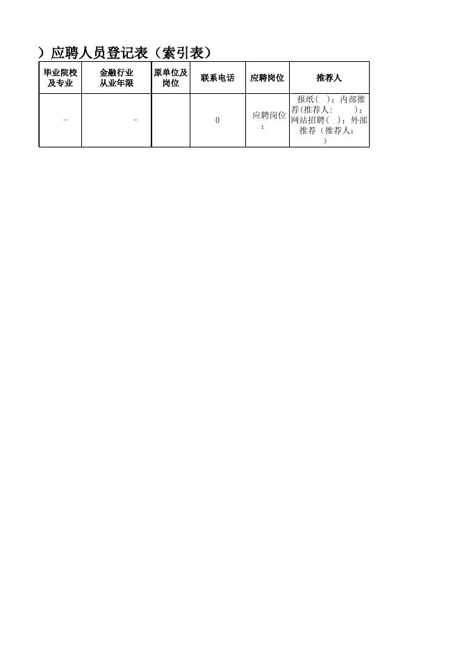兴业银行信阳分行（筹）应聘表.xls