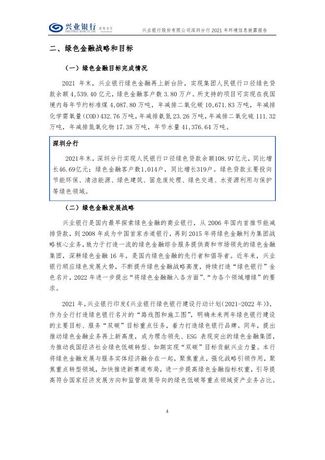 《兴业银行深圳分行2021年环境信息披露报告》.pdf