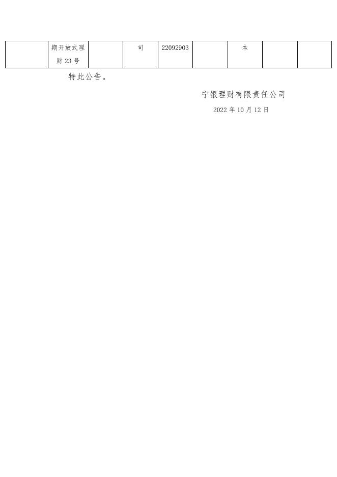 关于宁银理财产品2022年9月投资部分资产的公告.pdf