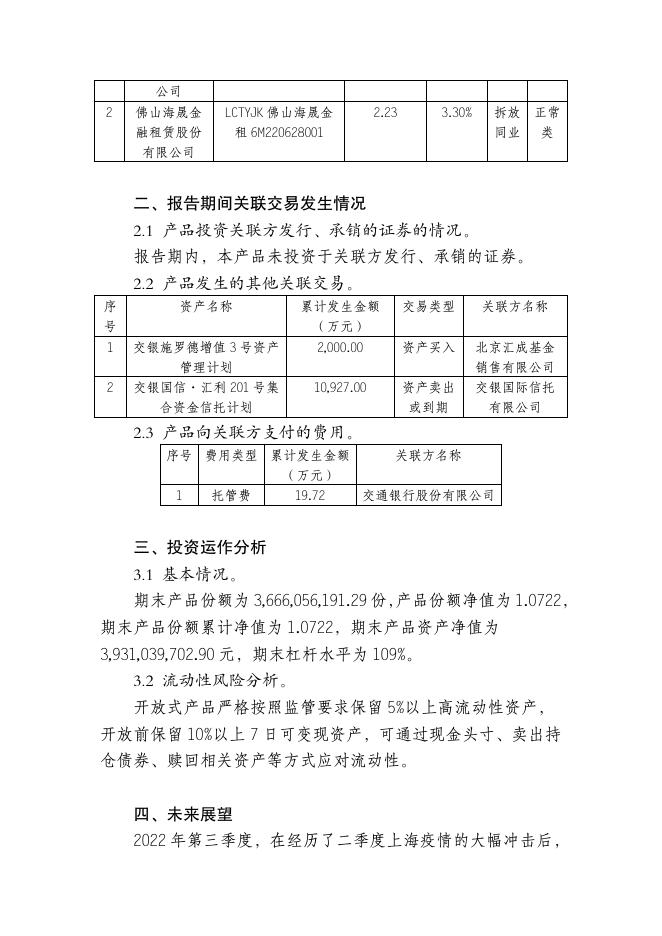 交银理财稳享固收精选6个月定开202002理财产品（Z7000920000525）定期报告（2022年第三季度）.pdf