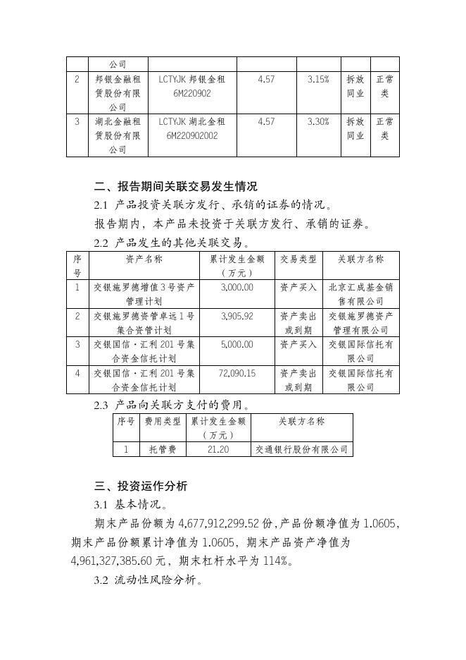 交银理财稳享固收精选6个月定开2021003理财产品（Z7000921000047）定期报告（2022年第三季度）.pdf